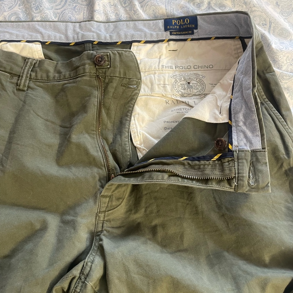 Ralph Lauren Polo Pant Stretch Classic Fit ARMADILLO GREEN for men. - Picture 9 of 13